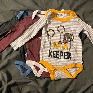 Newborn 3-piece bundle long sleeve Harry Potter onesies